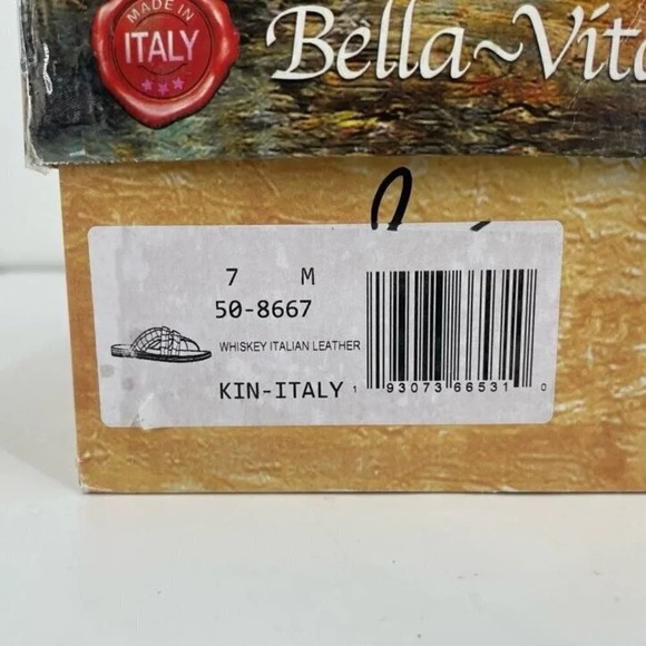 Bella Vita Women's Kin-Italy Italian Slip-On Flat Sandals in Whiskey‎ Size 7M - Picture 14 of 14